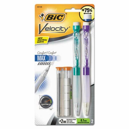 BIC Velocity Max Pencil, 0.7 Mm, Assorted, 2 & Pack BI471686
